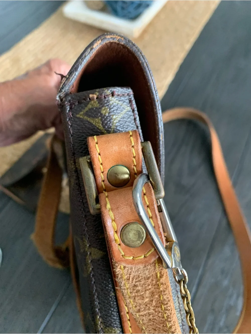 Louis Vuitton Monogram Canvas Crossbody Saddle Bag in Brown and Tan - Picture 10 of 16